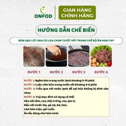 Thumbnail Bún gạo lứt rau củ ngũ sắc hữu cơ ONFOD ăn kiêng giảm cân healthy eatclean cho người tiểu đường, gym, yoga, mẹ bầu 3