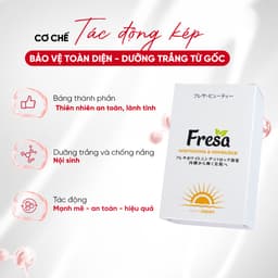 Thumbnail Hộp viên uống trắng da và chống nắng nội sinh Fresa Whitening & Sunblock 3