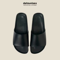 Thumbnail Dép Birken đế trấu nam nữ quai bảng ngang DETAUNISEX màu đen lót đen - DETA12F 1