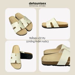 Thumbnail Dép Birken đế trấu chữ H nam nữ thời trang DETAUNISEX - DETA14TD 2