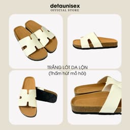 Thumbnail Dép Birken đế trấu chữ H nam nữ thời trang DETAUNISEX - DETA14TD 1