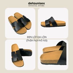 Thumbnail Dép Birken đế trấu chữ H nam nữ thời trang DETAUNISEX - DETA14 1