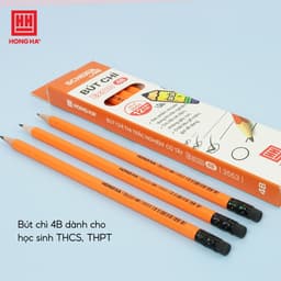 Thumbnail Bút chì gỗ 4B Hồng Hà ngòi mềm kèm đầu tẩy chì tiện lợi - 3553 1