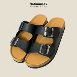 Thumbnail Dép Birken đế trấu quai ngang 2 khoá nam nữ thời trang DETAUNISEX - DETA21 3