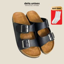 Thumbnail Dép Birken đế trấu quai ngang 2 khoá nam nữ thời trang DETAUNISEX - DETA21 1