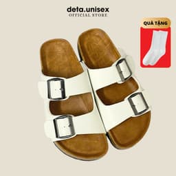 Thumbnail Dép Birken đế trấu quai ngang 2 khoá nam nữ thời trang DETAUNISEX - DETA21 2