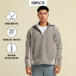 Thumbnail Áo Khoác Dù UV Pro Nam Chống Nắng Couple TX Phối Màu Sun Mate Nón Tháo Rời MOK 1061 4