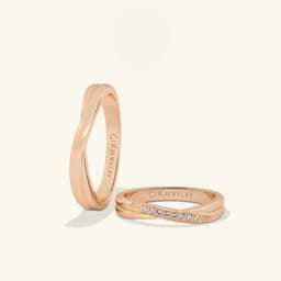 Thumbnail Nhẫn cưới đôi vàng tây hoa văn vô cực đẹp sang trọng kim cương nhân tạo Gix Jewel 3