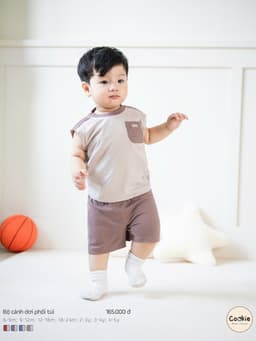 Thumbnail Bộ Cộc Cho Bé Trai COOKIE, Bộ Cánh Dơi Phối Túi Từ 6 Tháng Đến 5 Tuổi 2025 1