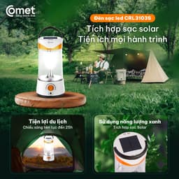 Thumbnail Đèn Sạc Tích Điện LED Comet CRL3103S 10W Năng Lượng Mặt Trời Siêu Sáng 3