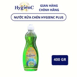 Thumbnail Chai Nước Rửa Chén HygienC Plus 400 Gram Hương Dưa Lưới Làm Sạch Vết Dầu Mỡ 1
