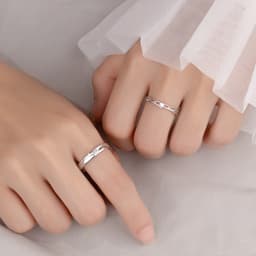 Thumbnail Nhẫn Đôi Bạc 925 HELINO vương miện đính đá cao cấp, Freesize Tùy Chỉnh ND05 2