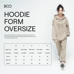 Thumbnail Áo Nỉ Mũ BOO Overfit In Graphic Phiếu bé ngoan Essential 4