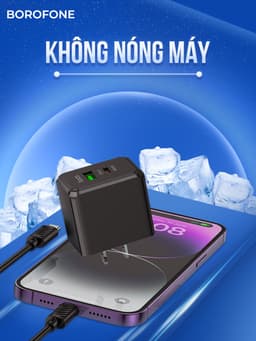 Thumbnail Bộ sạc nhanh iphone 20W Hoco 2 cổng sạc USB + cáp H-UPF01-GO TypeC chính hãng 4