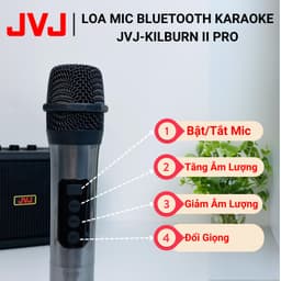 Thumbnail Loa Bluetooth Kèm Mic Hát Karaoke JVJ-KilBurn II Pro 2 Mic Công Suất 55W - Bảo Hành Chính Hãng 6Th 3