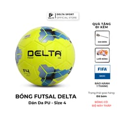 Thumbnail Bóng Đá DELTA FUTSAL Lite Size 4 Da PU Dán Ép Nhiệt Chơi Trên Sân 5 Cỏ Nhân Tạo, Trong Nhà 3696-4D 1