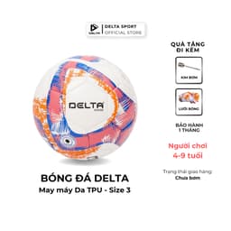 Thumbnail Bóng Đá Trẻ Em Mini DELTA 3M Size3 May Máy Da TPU Mềm Nhẹ Sân Cỏ Nhân Tạo Bé Cho 4-9 Tuổi DELTMINI01 1