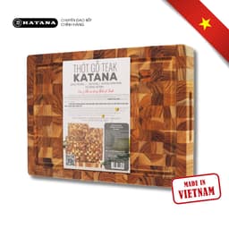 Thumbnail Thớt Gỗ Teak KATANA Chính Hãng Siêu Tiện Dụng Vừa Băm Thái Decor An Toàn Vệ Sinh - KT01 250x350x25mm 1