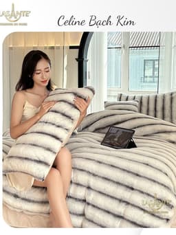 Thumbnail Chăn Lông Cáo Lasante Celine 5kg - 2mx2m3 Lông Mịn Cao Cấp Cho Mùa Đông Đại Hàn 2