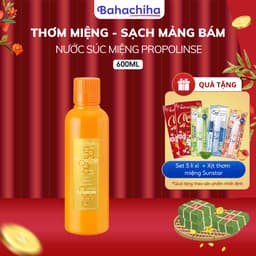 Thumbnail Nước súc miệng Propolinse màu cam 600ml Nhật bản, sạch mảng bám làm thơm miệng - Bahachiha 1
