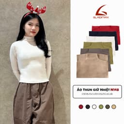 Thumbnail Áo giữ nhiệt lông thỏ  cao cấp cổ 3P co dãn 4 chiều ấm áp đủ size từ S - 3XL mã N148 Nữ Women Top 1