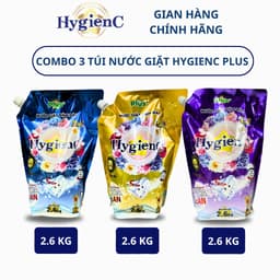 Thumbnail Combo 3 Túi Nước Giặt Xả HygienC Plus 2.6Kg/ Túi Hương Nước Hoa Làm Sạch Vết Bẩn Lưu Hương Bền Lâu 1