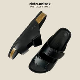 Thumbnail Dép Birken đế trấu nam nữ 2 quai ngang xé dán Detaunisex - DETA25 2