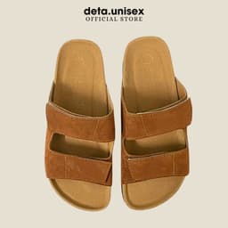 Thumbnail Dép Birken đế trấu nam nữ 2 quai ngang xé dán Detaunisex - DETA25 3