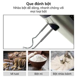 Thumbnail Máy đánh trứng Daewoo DWHM-831S với 5 tốc độ, công suất 250W kèm 4 que inox, bảo hành 12 tháng 4