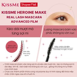 Thumbnail Chuốt mi Kissme Heroine Make Real Lash Advanced Film Mascara dạng màng phim nâng cao mới, giúp cong và dài mi tự nhiên 3