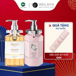 Thumbnail Sữa tắm trắng da cánh hoa hồng Damask 450ml và Sữa tắm trắng da, làm sạch da toàn thân Niacinamide WEILAIYA 450ml 4