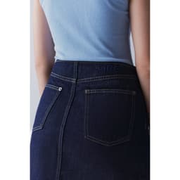 Thumbnail LIBÉ WORKSHOP - Chân váy denim dáng dài xẻ tà thân trước màu xanh dương đậm 4