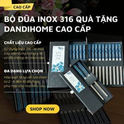 Thumbnail Bộ đũa inox 316 quà tặng DandiHome cao cấp mạ Titanium Plated 1