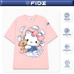 Thumbnail Áo thun FIDE Hello Kitty phông unisex form rộng local brand nam nữ cổ tròn oversize - AT142 1