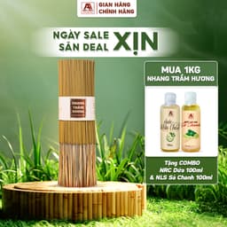 Thumbnail Nhang Trầm Hương 1kg An An Loại Cao Cấp Dài 38cm tiết kiệm hơn, mùi thơm dịu nhẹ. 1