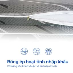 Thumbnail Nệm Bông Ép Hoạt Tính Gấp 3 Aroma, Nhiều Màu Áo Nệm, Nệm Cứng Vừa, Nâng Đỡ Cơ Thể Tốt, Bảo Hành 5 Năm 3