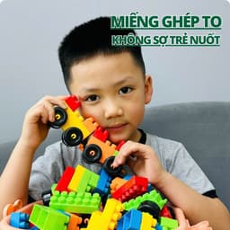 Thumbnail Đồ Chơi Xếp Hình Có Túi Đựng 155 Chi Tiết Hàng Việt Nam 2