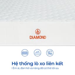 Thumbnail Nệm Lò Xo Liên Kết Aroma Diamond, Nâng Đỡ Cơ Thể Hoàn Hảo, Chính Hãng, Bảo Hành 5 năm 3