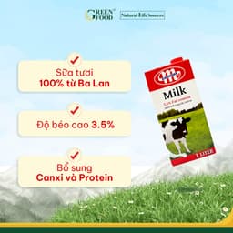 Thumbnail Thùng 12 Hộp Sữa Tươi Tiệt Trùng Mlekovita Nguyên Kem 1L - Độ béo 3.5%, Giàu Canxi, Nhập Khẩu Ba Lan 3