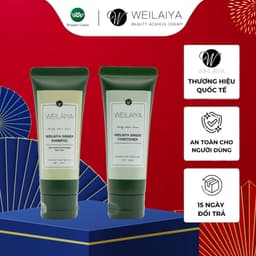 Thumbnail Cặp dầu gội đầu và dầu xả tóc thảo dược Weilaiya gừng trắng giúp ngăn rụng và kích thích mọc tóc size du lịch 20ml 1