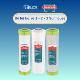 Thumbnail Bộ 3 lõi lọc thô 123 Sunhouse dùng cho máy lọc nước RO có 3 cốc lọc 10inch - Hàng chính hãng 1