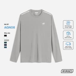 Thumbnail Áo Thun Nam Dài Tay AVIANO, Vải Heattech Cao Cấp, Co Giãn 4 Chiều Thoải Mái Vận Động 2