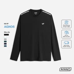 Thumbnail Áo Thun Nam Dài Tay AVIANO, Vải Heattech Cao Cấp, Co Giãn 4 Chiều Thoải Mái Vận Động 1
