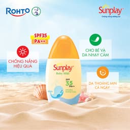 Thumbnail Kem chống nắng Sunplay cho bé từ 6 tháng tuổi và da nhạy cảm, dạng sữa Sunplay Baby Mild SPF 35, PA++ 30g 2