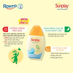 Thumbnail Kem chống nắng Sunplay cho bé từ 6 tháng tuổi và da nhạy cảm, dạng sữa Sunplay Baby Mild SPF 35, PA++ 30g 3