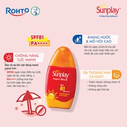 Thumbnail Kem chống nắng Sunplay cực mạnh dạng sữa Sunplay Super Block SPF 81, PA++++ 70g 4