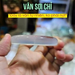 Thumbnail Vòng Mã Não Trắng Ánh Xanh Ngọc Bản Trong Khởi Quang Lắc Tay Phong Thủy - Ngọc Trai Trường Thịnh 3