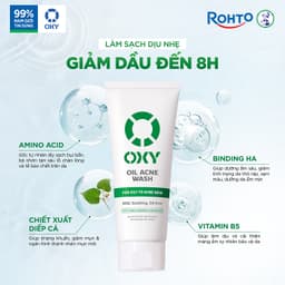 Thumbnail Sữa rửa mặt cho nam Oxy sạch dịu nhẹ, kiềm dầu dạng kem Oxy Oil Acne Wash 100g 1