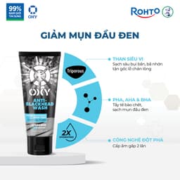 Thumbnail Sữa rửa mặt cho nam Oxy sạch tế bào chết, giảm mụn đầu đen, dạng kem Oxy Anti-Blackhead Wash 100g 2