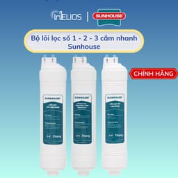 Thumbnail Bộ lõi lọc thô 123 đúc nối nhanh chính hãng Sunhouse dùng cho máy lọc nước Sunhouse model Model SHA8818K, SHA8878KV,... 1